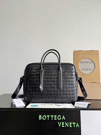 Okify Bottega Veneta Getaway Briefcase Black 39x28.5x8cm