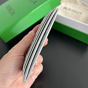Okify Bottega Veneta Silver Card Holder 10x8x0.5cm - 3