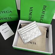 Okify Bottega Veneta Silver Card Holder 10x8x0.5cm - 1