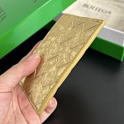 Okify Bottega Veneta Gold Card Holder 10x8x0.5cm - 4