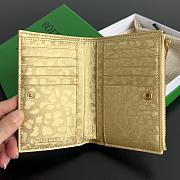 Okify Bottega Veneta Gold Zipper Bi-fold Wallet 14.5x9.5cm - 6