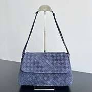 Okify Bottega Veneta Giorno Bag Blue Suede 33x19x8cm - 1