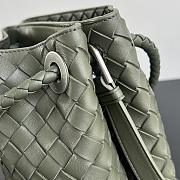 Okify Bottega Veneta Andiamo Bucket Bag Olive Green 25x18.5x11cm - 5