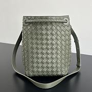 Okify Bottega Veneta Andiamo Bucket Bag Olive Green 25x18.5x11cm - 3