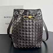 Okify Bottega Veneta Andiamo Bucket Bag Dark Brown 25x18.5x11cm - 1