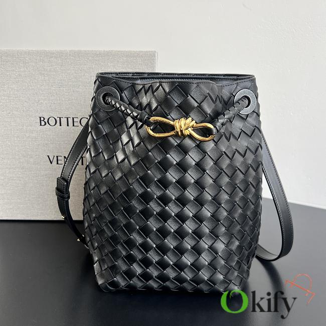 Okify Bottega Veneta Andiamo Bucket Bag Black 25x18.5x11cm - 1