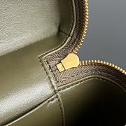 Okify Bottega Veneta Bang Bang Vanity Case Bag Olive Green Suede 22x12.5x5cm - 4