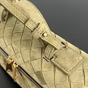 Okify Bottega Veneta Bang Bang Vanity Case Bag Olive Green Suede 22x12.5x5cm - 2