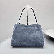 Okify Balenciaga Rodeo Medium Bag Dusty Blue Suede 34x11x24cm - 4