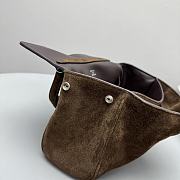 Okify Balenciaga Mini Rodeo Bag Dark Brown Suede 23x10x8cm - 5