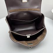 Okify Balenciaga Mini Rodeo Bag Dark Brown Suede 23x10x8cm - 3