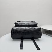 Okify Balenciaga Black Waxed Lambskin Backpack 47x35x20cm - 5