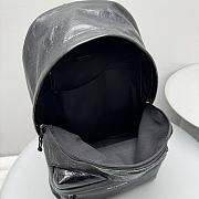 Okify Balenciaga Black Waxed Lambskin Backpack 47x35x20cm - 2