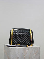 Okify YSL Monogram College Bag Black 24x17x6.5cm - 4