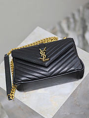 Okify YSL Monogram College Bag Black 24x17x6.5cm - 3