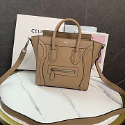 Okify Celine Micro Luggage Bag Brown 20x20x10cm - 1