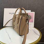 Okify Celine Micro Luggage Bag Brown 20x20x10cm - 6