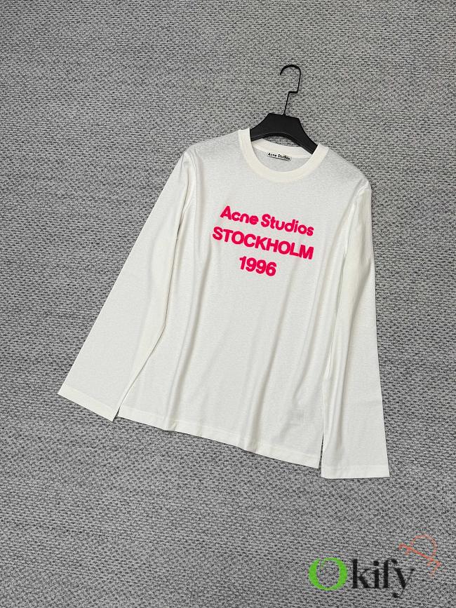 Okify Acne Studio White Long Sleeve T-shirt  - 1