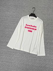 Okify Acne Studio White Long Sleeve T-shirt  - 1