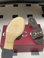 Okify Gucci Horsebit Dark Brown Sandals 5.5cm - 6
