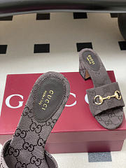 Okify Gucci Horsebit Dark Brown Sandals 5.5cm - 5