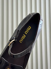 Okify MiuMiu Dark Brown Loafers With Straps - 3