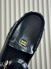 Okify MiuMiu Black Loafers With Straps - 3