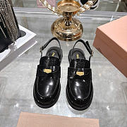 Okify MiuMiu Black Women Slingback Loafers 2.5cm - 3