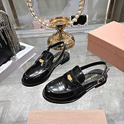 Okify MiuMiu Black Women Slingback Loafers 2.5cm - 2