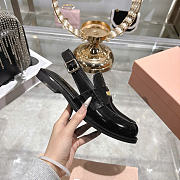 Okify MiuMiu Black Women Slingback Loafers 2.5cm - 1