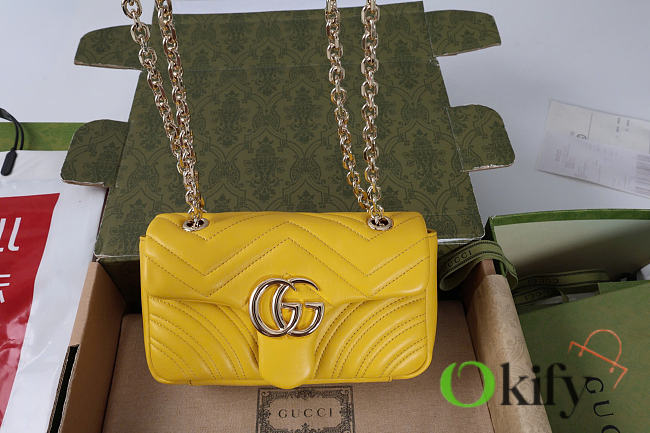 Okify Gucci Marmont Bag Yellow 22x12.5x6cm - 1