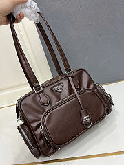 Okify Prada Dark Brown Leather Bag 32x19x12cm - 2