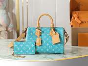Okify Louis Vuitton Speedy 25 Bag Blue Turquoise M11561 25x15x15cm - 1