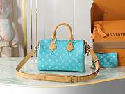 Okify Louis Vuitton Speedy 25 Bag Blue Turquoise M11561 25x15x15cm - 5