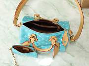 Okify Louis Vuitton Speedy 25 Bag Blue Turquoise M11561 25x15x15cm - 3