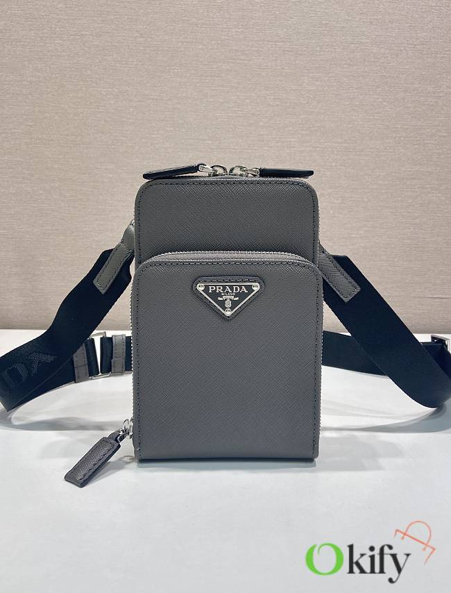 Okify Prada Phone Bag Gray 2ZH126 18x12x4cm - 1