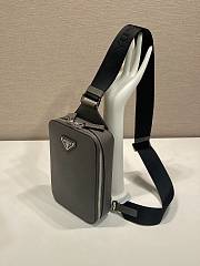 Okify Prada Brique Saffiano Chest Bag Gray 2VZ106 20x14x5cm - 4