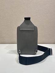 Okify Prada Brique Saffiano Chest Bag Gray 2VZ106 20x14x5cm - 2