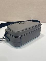 Okify Prada Saffiano Leather Shoulder Bag Gray 2VH170 20x13.5x7cm - 6