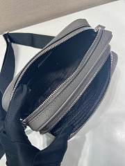 Okify Prada Saffiano Leather Shoulder Bag Gray 2VH170 20x13.5x7cm - 2