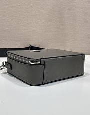 Okify Prada Brique Medium Saffiano Leather Bag In Gray 2VH069 22x16x6cm - 6