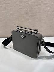 Okify Prada Brique Medium Saffiano Leather Bag In Gray 2VH069 22x16x6cm - 4