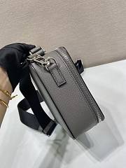 Okify Prada Brique Medium Saffiano Leather Bag In Gray 2VH069 22x16x6cm - 2