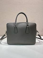 Okify Prada Gray Briefcase Bag 2VE0368 37x28x3.5cm - 6