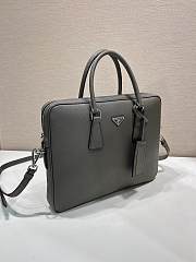 Okify Prada Gray Briefcase Bag 2VE0368 37x28x3.5cm - 2