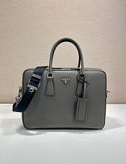 Okify Prada Gray Briefcase Bag 2VE022 38x28x6.5cm - 1