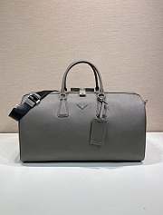 Okify Prada Saffiano Duffle Bag Gray 2VC018 50x27.5x25cm - 1