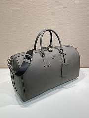Okify Prada Saffiano Duffle Bag Gray 2VC018 50x27.5x25cm - 2