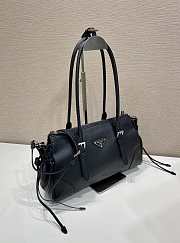 Okify Prada Bonnie Medium Antiqued Bag Black 1BG628 32x17.5x10.5cm - 4