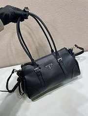 Okify Prada Bonnie Medium Antiqued Bag Black 1BG628 32x17.5x10.5cm - 6